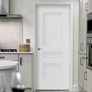 Image: J B Kind White Classic Osborne Panel Primed Door