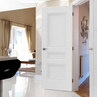 J B Kind White Classic Osborne Panel Primed Fire Door - 1/2 Hour Fire Rated