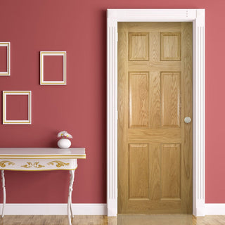 Image: Oxford American White Oak Veneer Panel Fire Door - 1/2 Hour Fire Rated - Prefinished