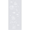 Pacific 8mm Clear Glass - Obscure Printed Design - Single Evokit Glass Pocket Door