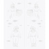 Pacific 8mm Obscure Glass - Obscure Printed Design - Double Evokit Glass Pocket Door
