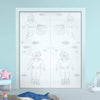 Pacific 8mm Obscure Glass - Obscure Printed Design - Double Evokit Glass Pocket Door
