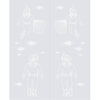 Double Glass Sliding Door - Pacific 8mm Clear Glass - Obscure Printed Design with Elegant Track