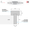 Thru Pairmaker - Prefinished Oak - Converts two internal doors to a pair -  To suit 40mm or 35mm thick internal doors