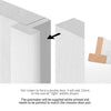 Murcia White Primed Internal Door Pair - Clear Glass