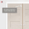 Portici Oak Flush Internal Door Pair - Aluminium Inlay - Prefinished