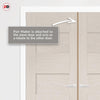 J B Kind Rustic Oak Shaker 2 Panel 2 Pane Internal Door Pair - Clear Glass - Prefinished