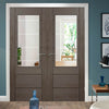 Prefinished Bespoke Palermo Oak 2XG Glazed Door Pair - Choose Your Colour