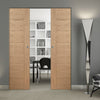 Palermo Essential Oak Absolute Evokit Pocket Double Pocket Door - Unfinished