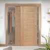 Two Sliding Maximal Wardrobe Doors & Frame Kit - Palermo Essential Oak Door - Unfinished