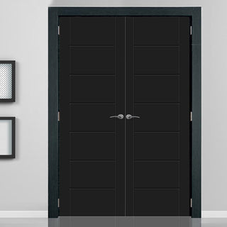 Image: Prefinished Palermo Flush Door Pair - Choose Your Colour