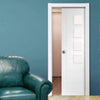 Palermo Single Evokit Pocket Door - Frosted Glass - Primed