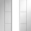 Bespoke Thrufold Palermo 1L White Primed Glazed Folding 2+0 Door