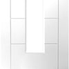 Bespoke Thruslide Palermo 1L Glazed 2 Door Wardrobe and Frame Kit - White Primed - White Primed