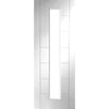Bespoke Thruslide Palermo 1L Glazed 2 Door Wardrobe and Frame Kit - White Primed - White Primed