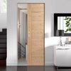 Bespoke Palermo Flush Oak Single Frameless Pocket Door - Panel Effect
