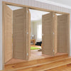 Six Folding Doors & Frame Kit - Palermo Oak 3+3 - Prefinished