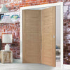 Bespoke Thrufold Palermo Oak Folding 2+0 Door - Panel Effect - Prefinished