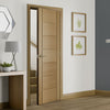 simpli door set palermo oak flush door panelled effect prefinished