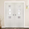 Prefinished Palermo Door Pair - Obscure Glass - Choose Your Colour