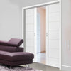 Palermo Flush Double Evokit Pocket Doors - Primed