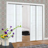 Palermo Staffetta Quad Telescopic Pocket Doors - Primed