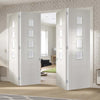 Bespoke Thrufold Palermo White Primed Glazed Folding 2+2 Door