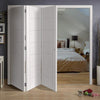 Bespoke Thrufold Palermo White Primed Flush Folding 3+0 Door