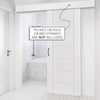 Single Sliding Door & Wall Track - Palermo Flush Door - White Primed