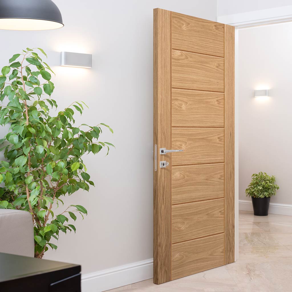 J B Kind Oak Contemporary Palomino Oak Internal Internal Door