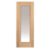 J B Kind Oak Contemporary Palomino Oak Internal Internal Door - Clear Glass