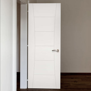 Image: Pamplona White Primed Flush Fire Door - 1/2 Hour Fire Rated
