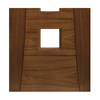 Walnut veneer glazed interior door