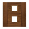Pamplona Walnut Prefinished Door Pair - Clear Glass