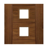 Pamplona Walnut Prefinished Door Pair - Clear Glass