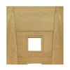 Pamplona Oak Flush Door Pair - Clear Glass - Prefinished