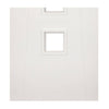 Pamplona white flush clear glazed door