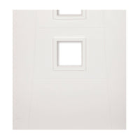 Pamplona white flush clear glazed door