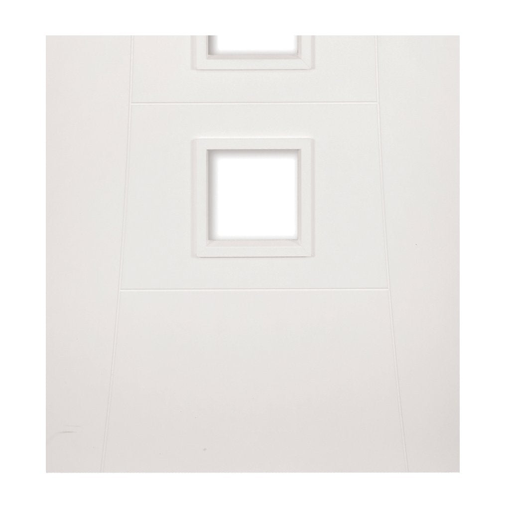 Pamplona white flush clear glazed door