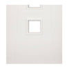 Pamplona White Primed Flush Door Pair - Clear Glass
