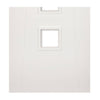 Pamplona white flush clear glazed door