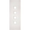 Pamplona white flush clear glazed door