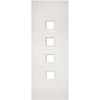 Bespoke Pamplona White Primed Flush Internal Door Pair - Clear Glass