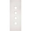 Bespoke Pamplona White Primed Flush Internal Door - Clear Glass