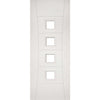 Pamplona White Primed Fire Door - Clear Glass - 1/2 Hour Fire Rated
