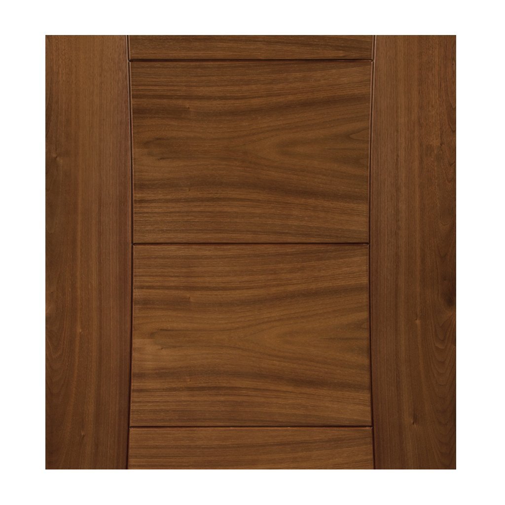 Pamplona Walnut Veneer Staffetta Twin Telescopic Pocket Doors - Prefinished