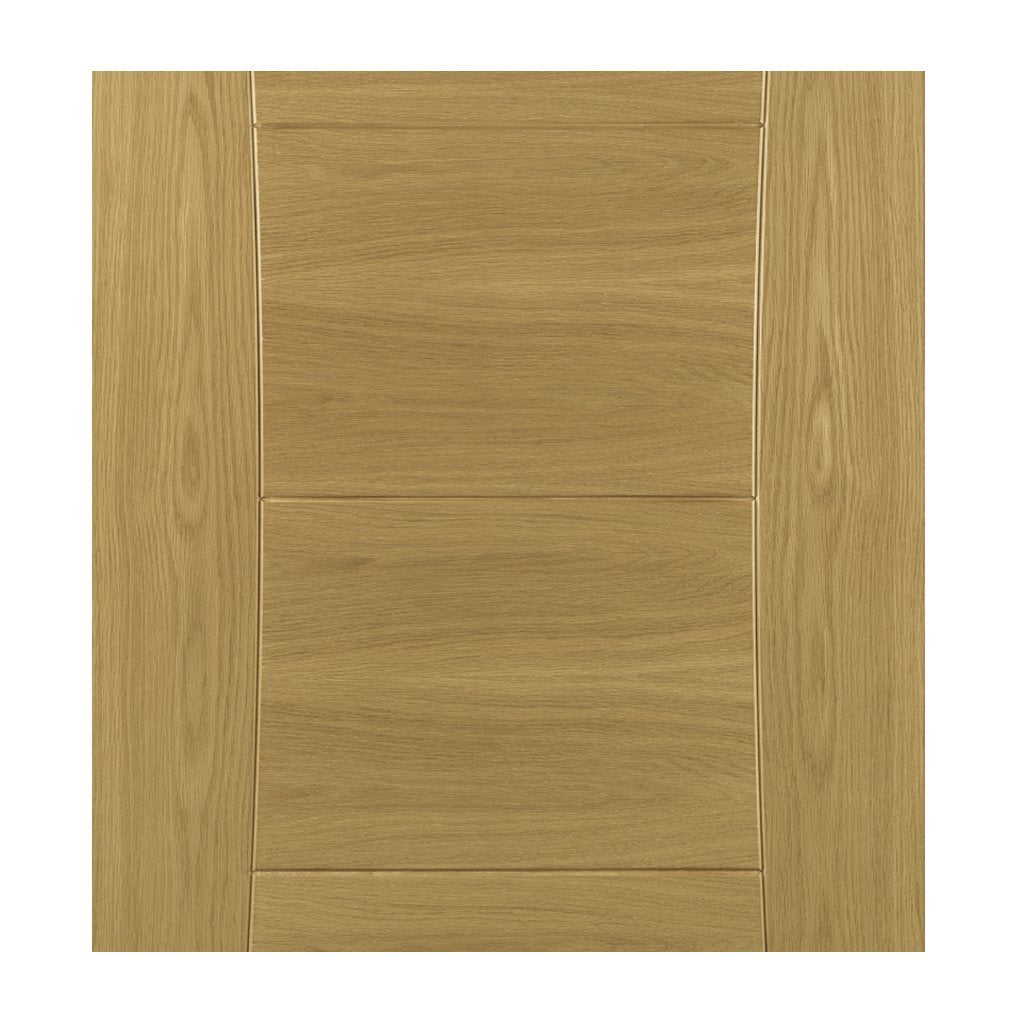 Pamplona Oak Flush Double Evokit Pocket Door Detail - Prefinished