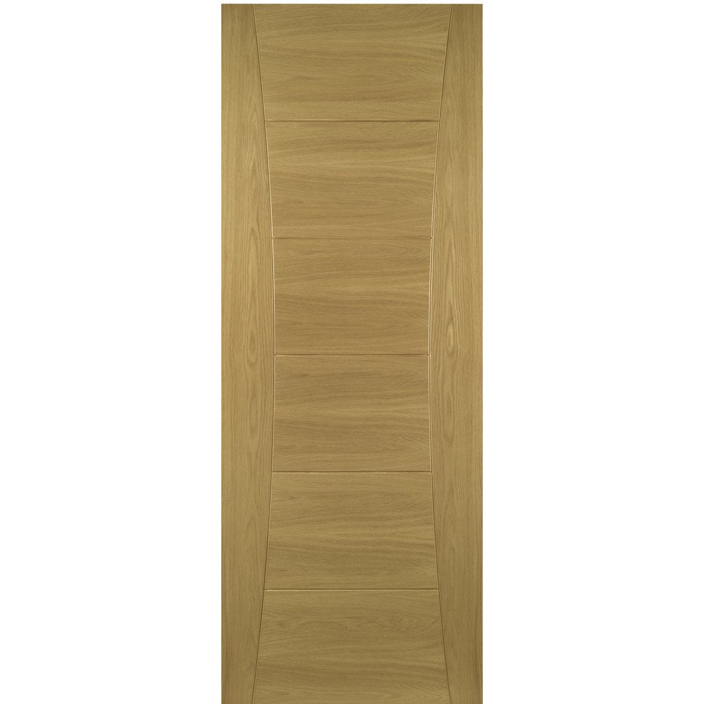 Pamplona Oak Flush Double Evokit Pocket Door Detail - Prefinished