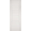 Saturn Tubular Stainless Steel Sliding Track & Pamplona Flush Door - Primed