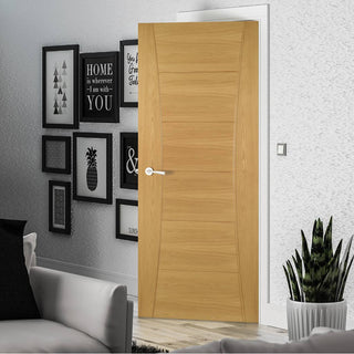 Image: Pamplona Oak Flush Door - Prefinished from Deanta UK
